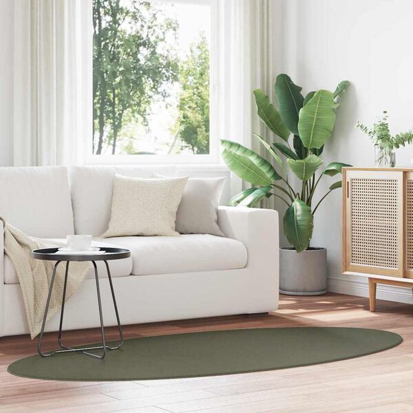 vidaXL Kilimas HUARTE Mi&scaron;ko Žalia 170 x 120 cm 100% poliesteris