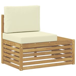 vidaXL Lauko kampinės sofos dalys Balta ir kreminė 91 x 63 x 73 cm
