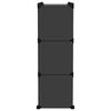 vidaXL Storage Cube Organizer su 9 kubeliais ir durelėmis juodas PP