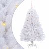 vidaXL Dirbtinė Sulankstoma Kalėdų Eglutė Balta 150 cm PVC ir plienas