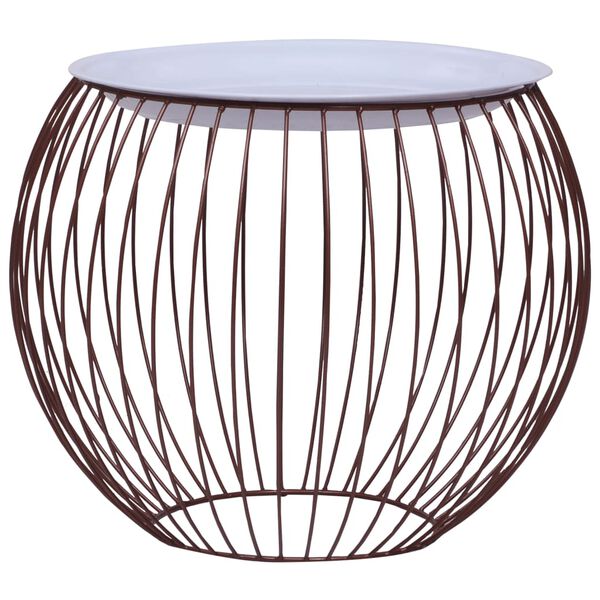 vidaXL Kavos staliukas, auksinės spalvos, 51cm skersmens