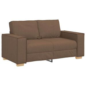 vidaXL Dvivietė sofa, ruda, 120 cm, audinys