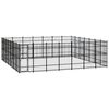 vidaXL Lauko voljeras &scaron;unims, plienas, 45,16m&sup2;