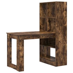 vidaXL Stalas Rūkyta ąžuolas Apdirbta mediena 122 x 67 x 145 cm
