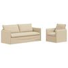 vidaXL Sofa 2 pcs Kreminė 196 x 82 x 85 cm audinys