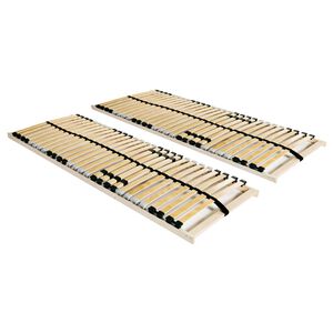 vidaXL Grotelės lovoms su 28 lentjuostėmis, 2vnt., 70x200cm, 7 zonos