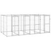 vidaXL Lauko voljeras &scaron;unims, galvanizuotas plienas, 9,68m&sup2;