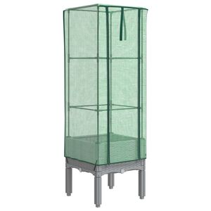 vidaXL Pakelta lysvė su &scaron;iltnamio dangčiu, 40x40x140cm