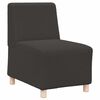 vidaXL Modulinė sofa be porankių, tamsiai pilka, 55 cm, garbanotas, vilnonį audinį