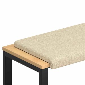 vidaXL Suoliuko pagalvė Audinys Kreminė Gylis 35 cm