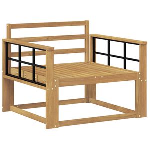vidaXL Lauko Vidurinis Sofa Kietos akacijos mediena Balta
