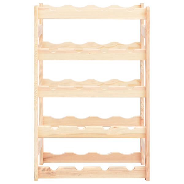 vidaXL Stovas vynui skirtas 20 butelių, pušies mediena