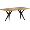 vidaXL Valgomojo stalas, 160x80x76cm, perdirbtos medienos masyvas