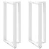 vidaXL Baro stalo kojos, T formos, 2 vnt., baltos, 60x35x(110-111) cm, plienas