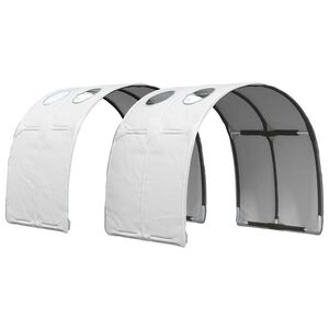 vidaXL Lovos tunelis 2 pcs Balta 211 x 67.5 x 2 cm Poliesteris