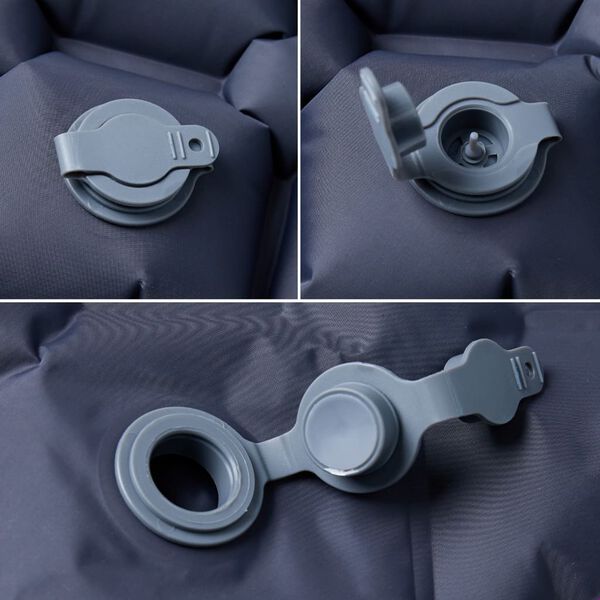 vidaXL Pripučiamas stovyklavimo čiužinys, pilkas, 190x58x6cm