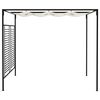 vidaXL Pavėsinė su įtraukiamu stogu, kreminė, 3x4x2,3m, 180g/m²