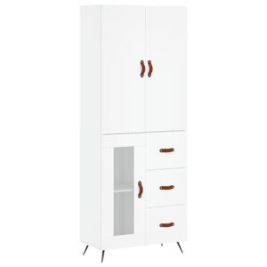 vidaXL Komoda, baltos spalvos, 69,5x34x180cm, apdirbta mediena