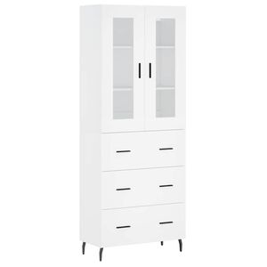 vidaXL Komoda, baltos spalvos, 69,5x34x180cm, apdirbta mediena