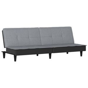 vidaXL Sofa-lova, &scaron;viesiai pilkos spalvos, audinys