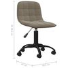 vidaXL Pasukamos valgomojo kėdės, 2vnt., &scaron;viesiai pilkos, aksomas
