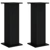 vidaXL Augalų stovas 2 pcs Juoda 30,5 x 30 x 80,5 cm Apdirbta mediena