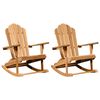 vidaXL Adirondack supama kėdė 2 vnt. Ruda Tikmedžio medienos masyvas