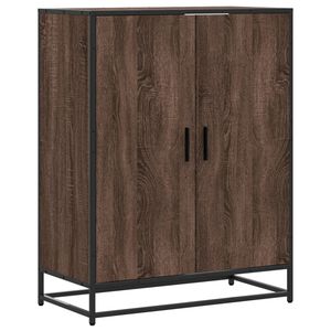 vidaXL Spintelė batams, ruda ąžuolo, 75x38x97,5cm, mediena ir metalas