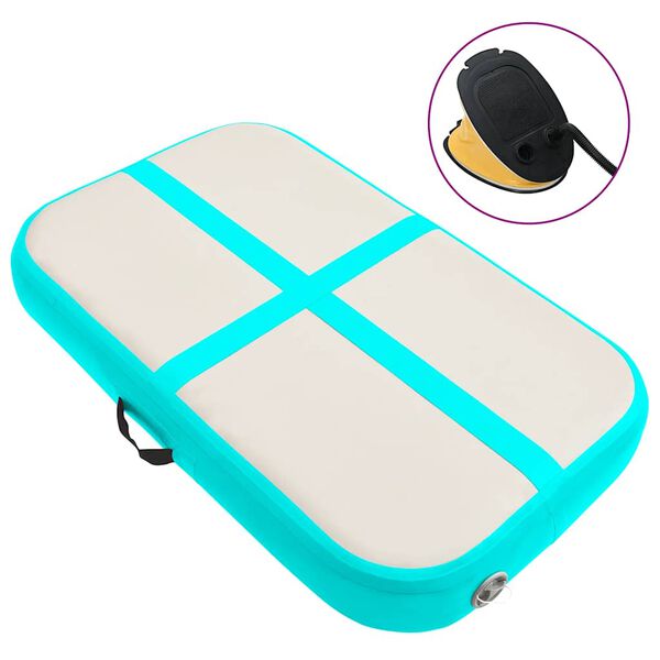 vidaXL Pripučiamas gimnastikos kilimėlis, žalias, 60x100x20cm, PVC