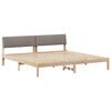 vidaXL Lovos rėmas Ruda ir taupe 200 x 200 cm Pu&scaron;ies masyvas