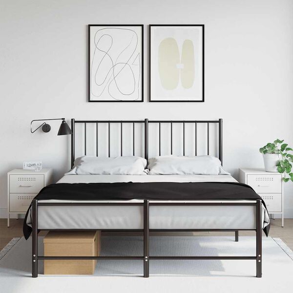 vidaXL Naktinės spintelės, 2vnt., baltos, 36x39x50,5cm, plienas