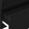 vidaXL Sieninės naktinės spintelės, 2vnt., juoda, 45x26x28,5cm