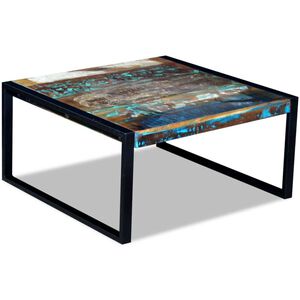 vidaXL Kavos staliukas, perdirbtos medienos masyvas, 80x80x40 cm