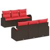 vidaXL Sodo Sofų Rinkinys Ruda 55 x 55 x 37 cm poliratanas