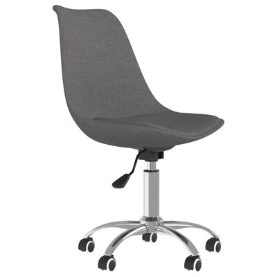 vidaXL Pasukama valgomojo kėdė, tamsiai pilkos spalvos, audinys