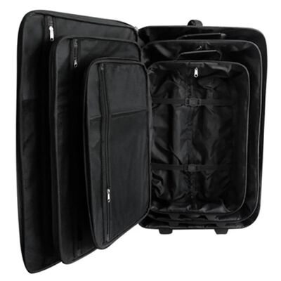 vidaXL 5 dalių kelioninių lagaminų komplektas, juodas