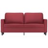 vidaXL Dvivietė sofa, raudonojo vyno spalvos, 140cm, dirbtinė oda