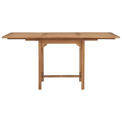 vidaXL Išskleidžiamas stalas, (110-160)x80x75cm, tikmedžio masyvas