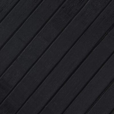 vidaXL Kilimas, juodos spalvos, 100x200cm, bambukas, stačiakampis