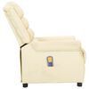 vidaXL Masažinis krėslas, kreminės spalvos, dirbtinė oda