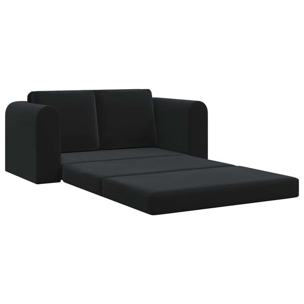 vidaXL Sofa lova 60cm Juoda Aksomas