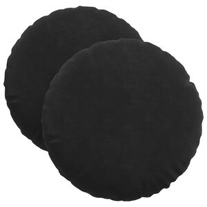vidaXL Sėdynių pagalvėlės 2 pcs Juoda &Oslash; 40 x 13 cm Aksomas