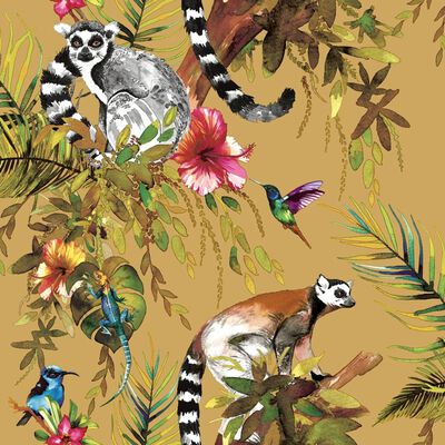 DUTCH WALLCOVERINGS Tapetai Lemur, ochros spalvos