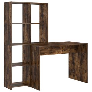 vidaXL Stalas Rūkyta ąžuolas 138,5 x 55 x 143 cm Apdirbta mediena