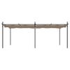 vidaXL Pergolė su ištraukiamu stogu, taupe spalvos, 589x292x230cm