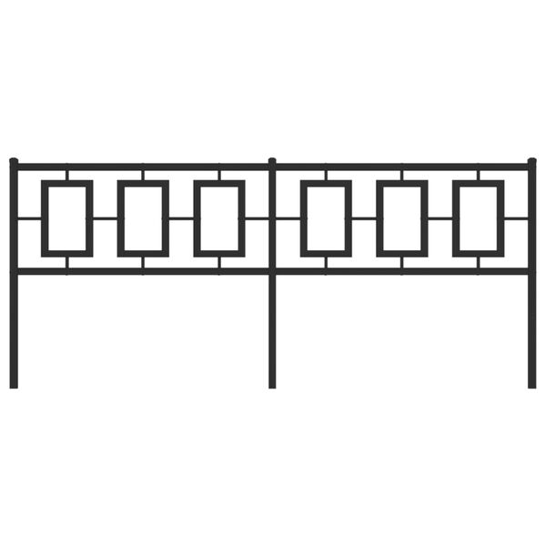 vidaXL Metalinis galvūgalis, juodos spalvos, 200cm