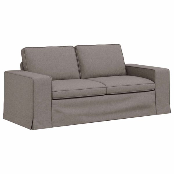 vidaXL Sofa 140cm Taupe Metalas