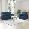 vidaXL Sofa 2 pcs Mėlyna 144 x 80 x 85 cm audinys