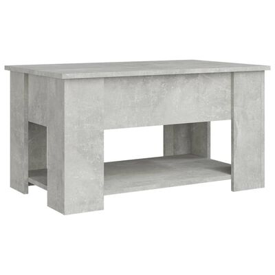 vidaXL Kavos staliukas, betono pilkas, 79x49x41cm, apdirbta mediena