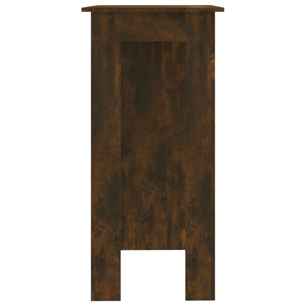 vidaXL Baro stalas su lentyna, dūminio ąžuolo, 102x50x103,5cm, mediena